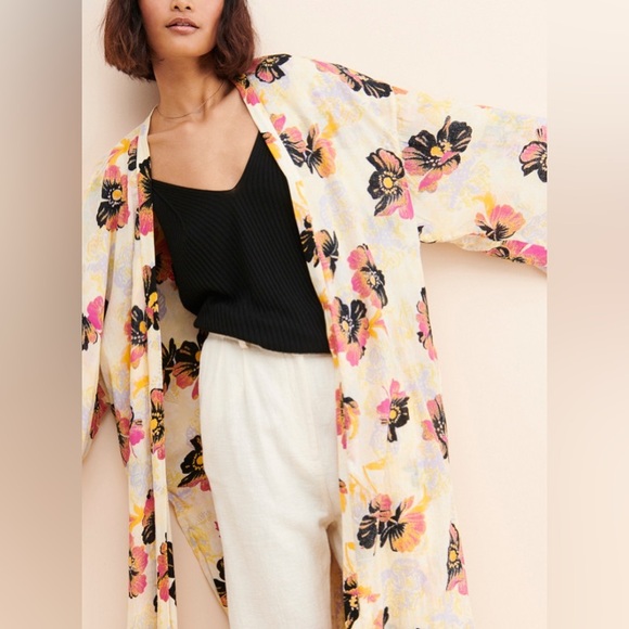NWT Free People Jorja Floral Duster, Stevie Nicks, Boho Summer - Picture 6 of 16